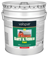 Valspar 2125-11 Oil Barn and Fence Paint, Gloss, Red, Liquid, 5 gal Pail